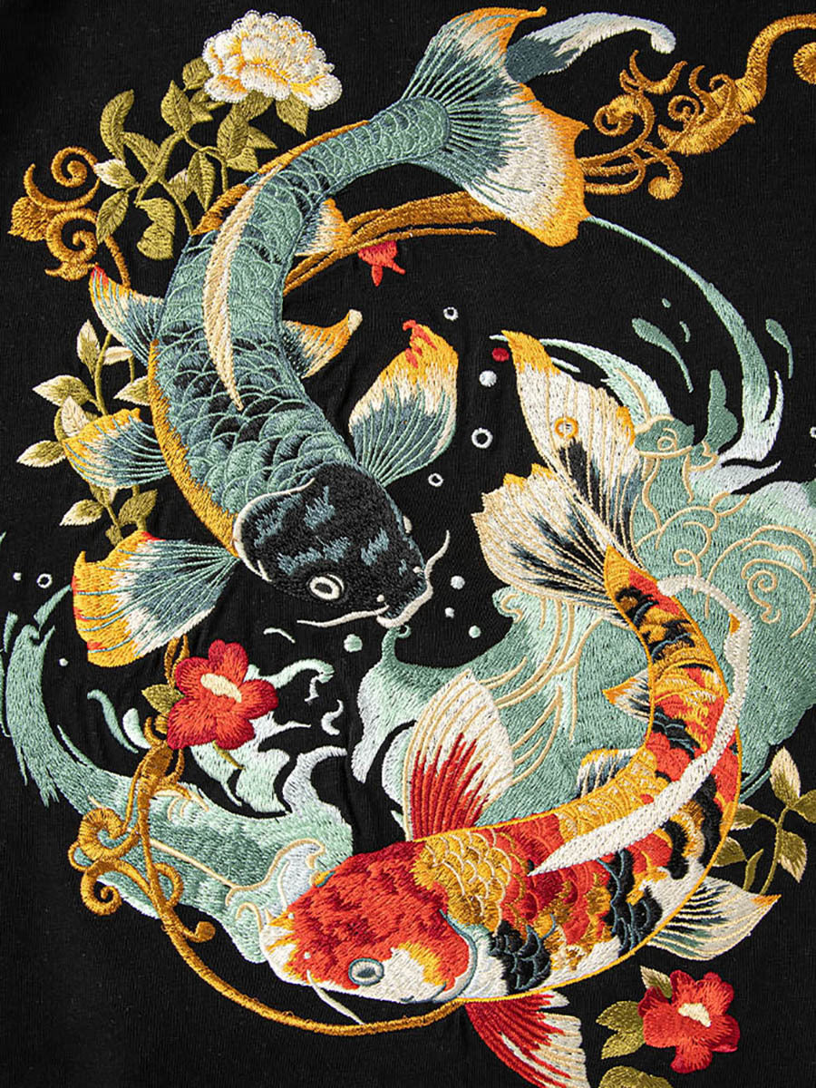 Embroidered Cotton Short-Sleeve T-Shirt for Men