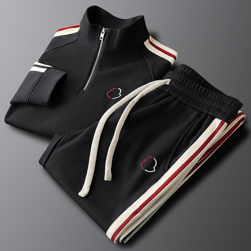 Men's Side Stripe Fleece-Lined Sweatsuit Set